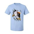 thumbnail image 2 of Torn Ripped Eagle Claws Animal Lover Men's Graphic T-Shirt, Light Blue, 4XL, 2 of 3
