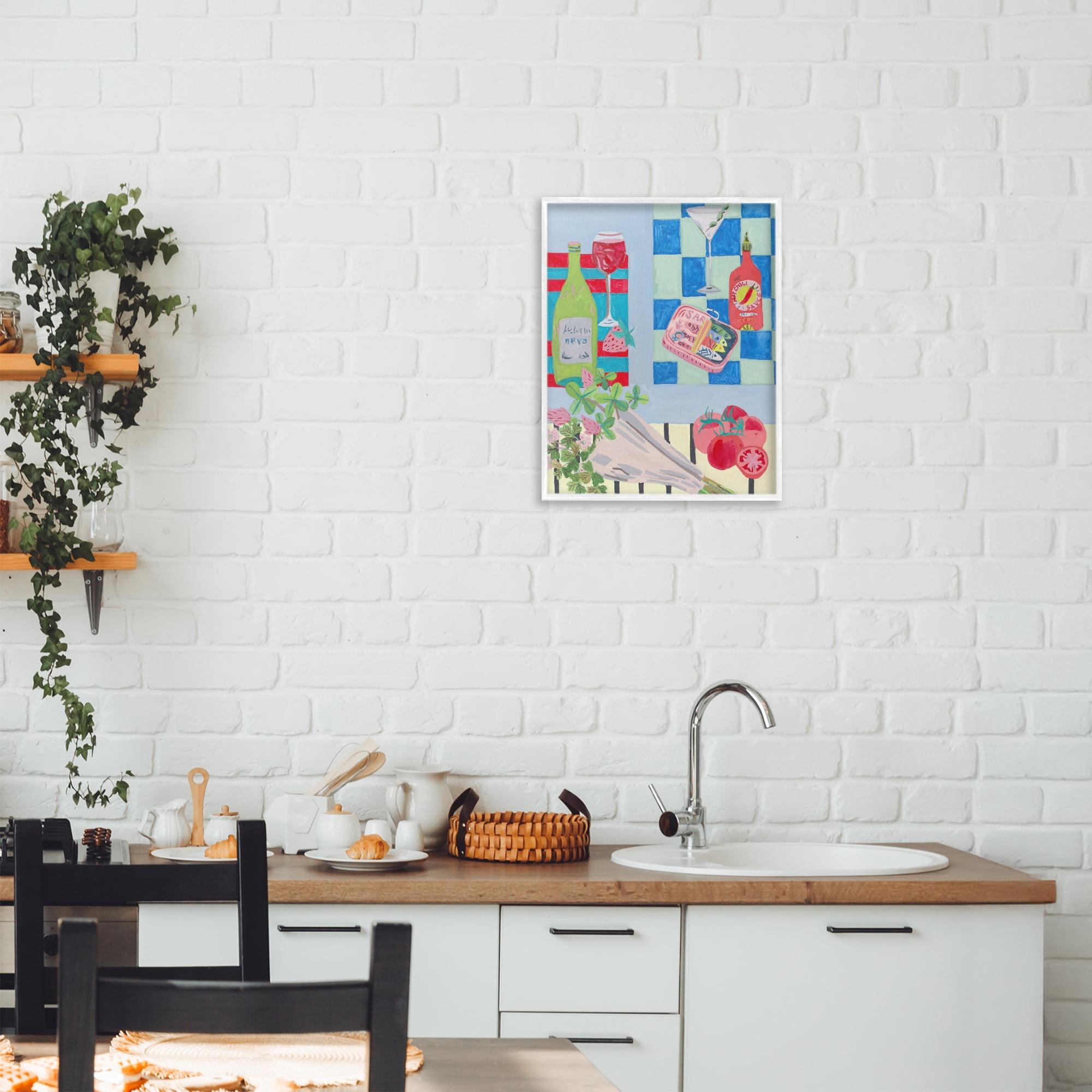 Stupell Industries Saucy Kitchen Secrets White Framed Giclee Art, design by Melissa Wang