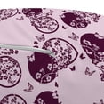 thumbnail image 3 of Japanese Pouf Cover with Zipper, Traditional Cherry Blossom Sakura Branches Butterflies on Large Polka Dots, Soft Decorative Fabric Unstuffed Case, 30" W X 17.3" L, Pale Pink Plum, by Ambesonne, 3 of 5