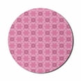 thumbnail image 1 of Abstract Mouse Pad for Computers, Floral Theme Flower Patterns with Royal Ornaments Modern Art, Round Non-Slip Thick Rubber Modern Gaming Mousepad, 8" Round, Pink Baby Pink, by Ambesonne, 1 of 2