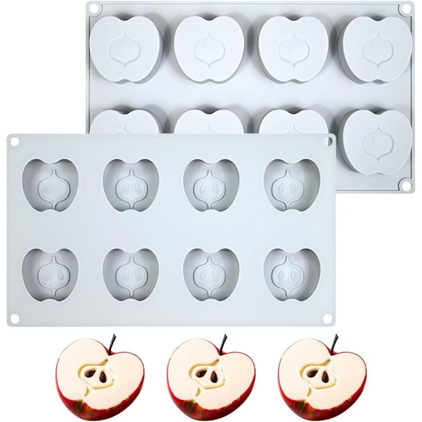 Moldes de silicona con forma de manzana para tartas de chocolate, molde para hornear postres, herramientas de decoración de tartas (G_ manzana)