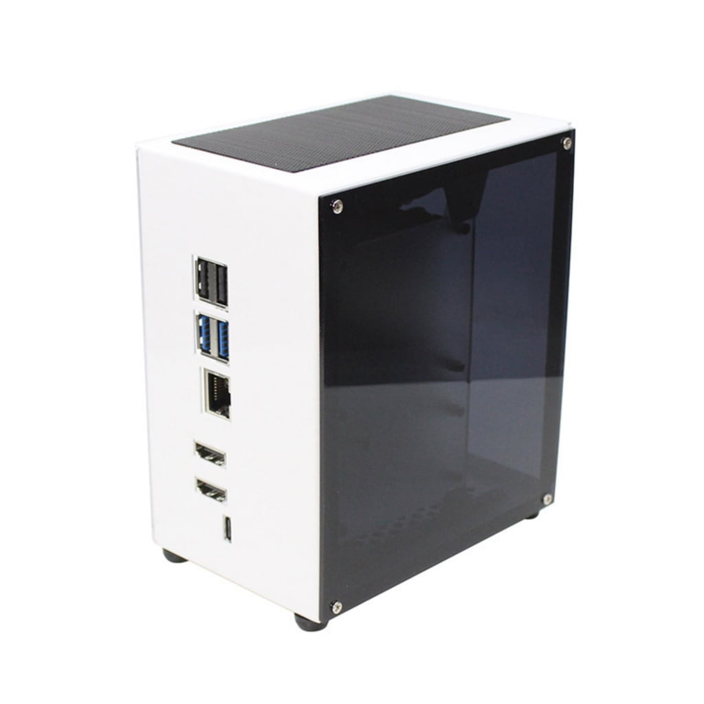 AOOOWER NVMe M.2 SSDs PCIe Mini PC Case for 5 Featuring NVMe M.2 SSDs Support and Two RGBs Fan