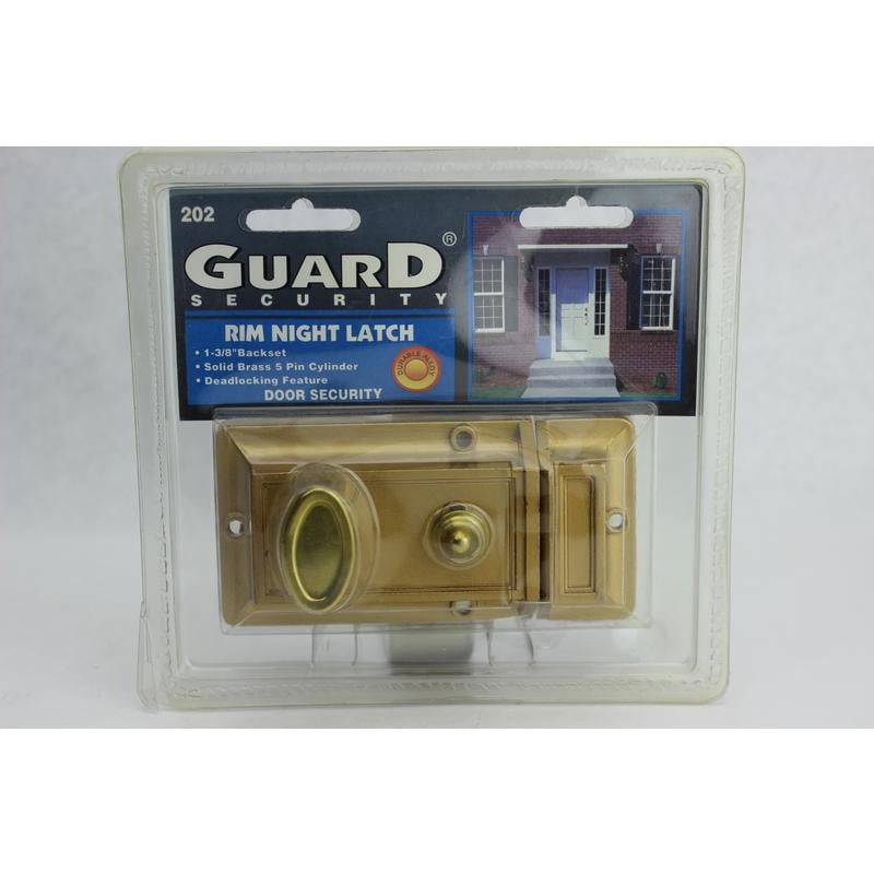 Solid Brass Rim Night Latch Door Lock Guard Security Door Guards 202