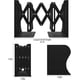 thumbnail image 2 of Sujetalibros ajustables de escritorio (negro), soporte expandible para carpetas de libros, estantería telescópica de mesa, estantería de metal para notas, estante para niños, estudiantes, oficina, 2 of 5
