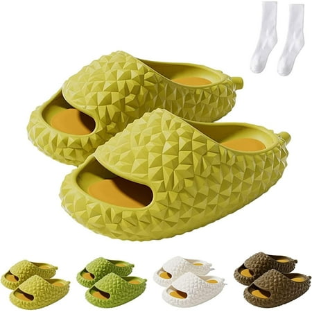 

Durian Slippers for Women Men Fashion Sandals for Girls and Boys Summer Anti-Slip Cute Cartoon Thickness Beach Sandals (Color : Yellow Size : 10.5-11Women/9-10Men)
