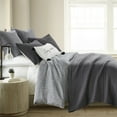 thumbnail image 2 of Levtex Home - Caden Cotton Gauze - Full/Queen Coverlet/Quilt - Grey Magnet - Coverlet/Quilt Size (88 x 92in.) - 100% Muslin Cotton, 2 of 6