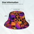 thumbnail image 6 of Naloa Skull Reflective Double-Sided Bucket Hat, Sun Hat, Soft and Breathable for Gardening, Beaching, Camping, Hiking, Fishing, 6 of 9
