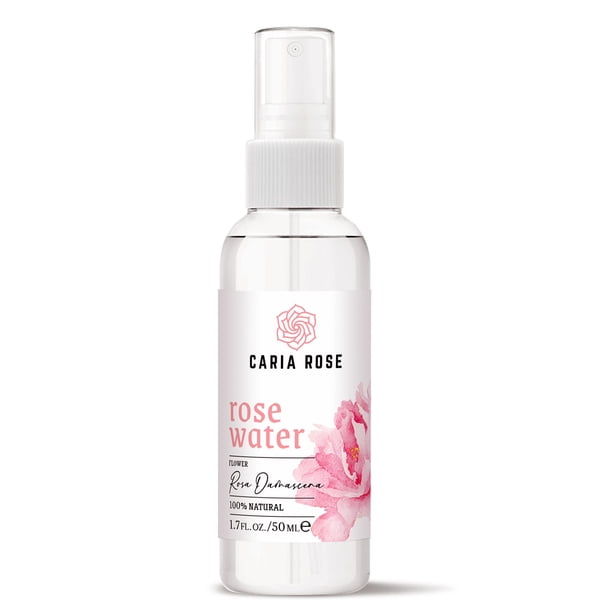 Spray hidratante de agua de rosas para rostro y cabello | Tónico de agua de rosas (1,7 oz (tamaño de viaje))