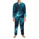 thumbnail image 3 of Balery Futuristic Jet Ski Adventure Pijama para Hombre de Dos Piezas con Manga Larga, Conjunto de Dormir y Descanso Suave con Bolsillos-Small, 3 of 7