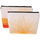 thumbnail image 1 of 2 piezas de bolsa de cosméticos de viaje de gran capacidad, bolsa de maquillaje pequeña con cremallera, bolsas de algodón portátiles impermeables, monedero para mujeres, niñas, viajes, campa, 1 of 5