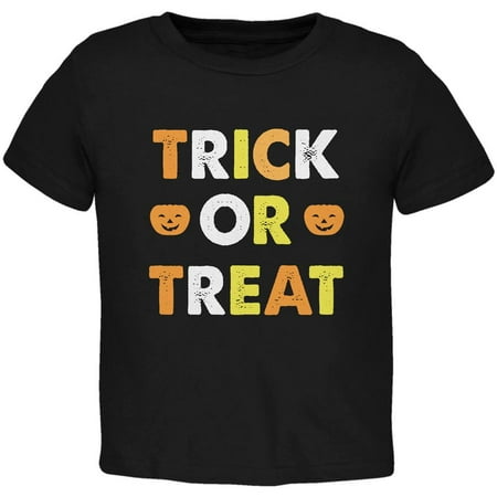 

Halloween Trick Or Treat Black Toddler T-Shirt - 3T