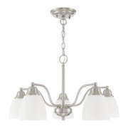 53855-91 Livex Lighting Somerville - 5 Light Convertible Dinette Chandelier in Traditional Style - 24 Inches wide by 13.25 Inches high