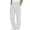Silver, variant on Casual Lined Pants, Winter Thermal Trousers, Straight Loose Fit, Comfortable Athletic Wear, Solid Drawstring Waist, Plain Comfy Trousers for Fall & Winter