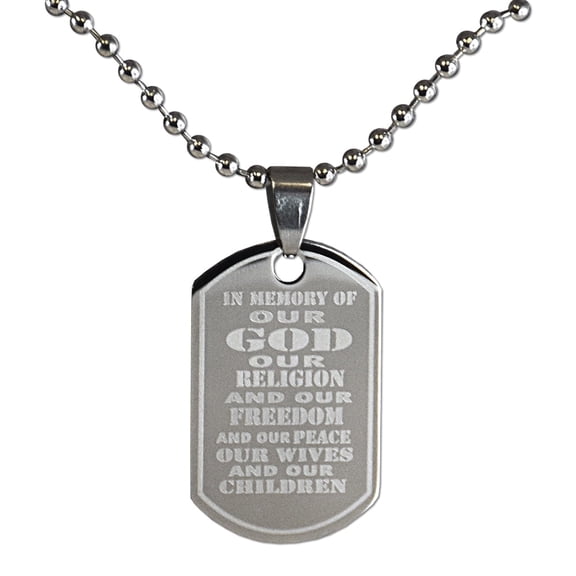 Title of Liberty Antiqued Silver Silver Colored Dogtag by Ringmasters