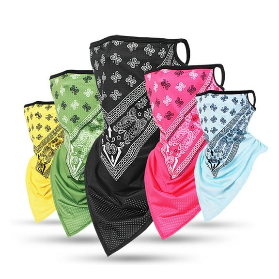 Outdoor Paisley Print Anti-UV Breathable Earloop Face Cover Scarf Neck Gaiter