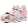 thumbnail image 1 of Ahannie Toddler Girls Sandals with Arch & Ankle Support, Kids Summer First Steps Shoes, 1 of 7