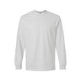 thumbnail image 6 of Gildan Men’s Ultra Cotton Long Sleeve Crew Neck T-Shirt, Casual Classic Fit Tee, Ash, 9-Pack, 2XL, 6 of 8