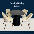 thumbnail image 2 of KOSSMAI Base de Table à Manger Ronde Moderne en Bois pour Salle à Manger, Salon, Entrée 35 Pouces Noir, 2 of 6