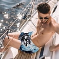 thumbnail image 2 of luoweisi Men's Beach Shorts Quick Dry Swim Trunks with Mesh Lining Raccoon XL, 2 of 5