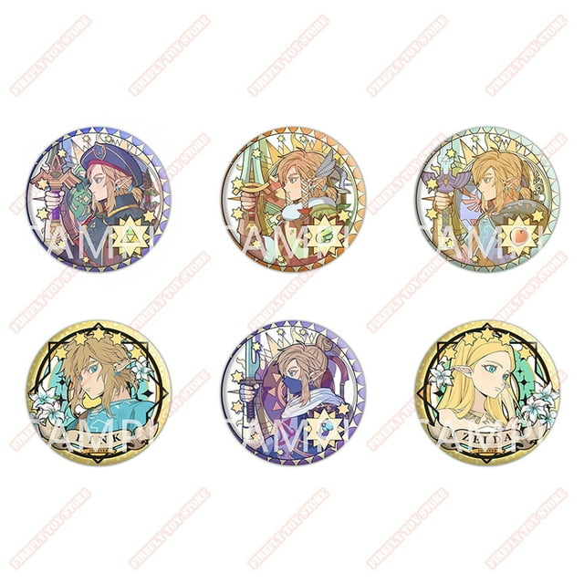 Zelda Link Jouets Périphériques de Jeu d'Animation Nintendo Badge Broche en Métal Décorations Version Q Figurines d'Action Collection Anime