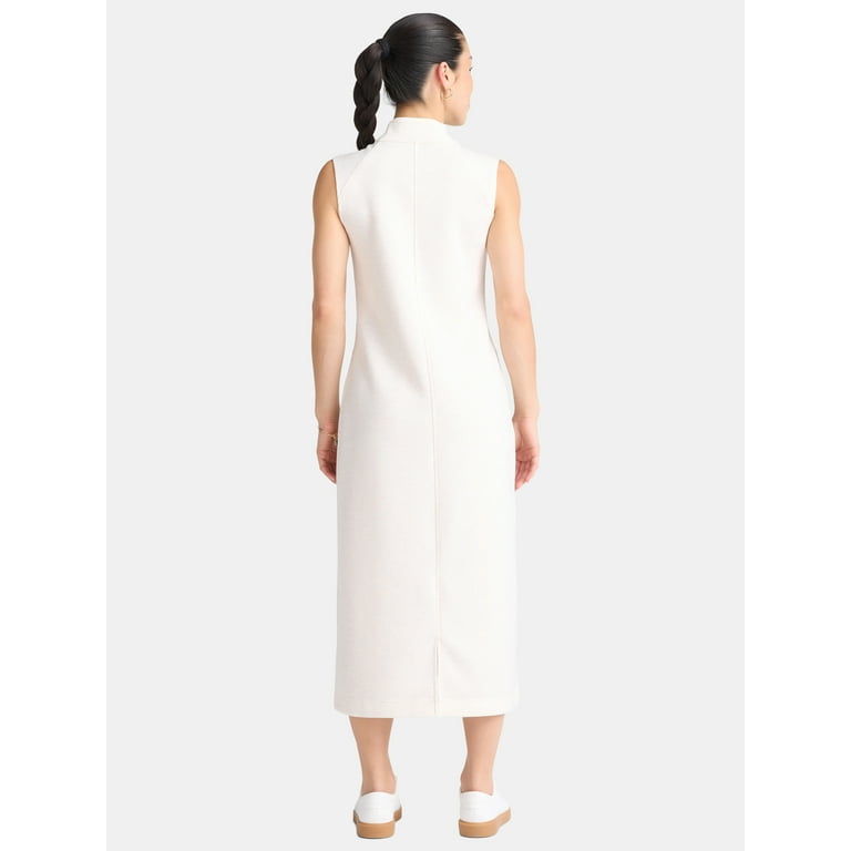white knit off the shoulder dress Kiki Off Shoulder Knit Rose Maxi Dress / Ivory | MESHKI