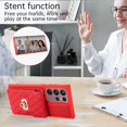 thumbnail image 4 of K-Lion for Samsung Galaxy S22 Ultra Wallet Case with Card Holder, PU Leather Shockproof Crossbody Case with Metal Snap Adjustable Strap Lanyard Compatible with Samsung Galaxy S22 Ultra,Red, 4 of 7