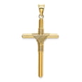 thumbnail image 3 of 14k Yellow Gold Polished w/Center Wrap Tube Cross Pendant Charm, 3 of 4