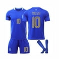Youths 2024 Argentina Home #10 Messi Jersey Soccer Kids Soccer Set Blue