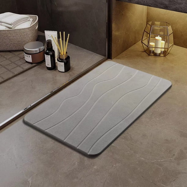 Cojines para pies, tapete suave de diatomeas para baño doméstico, antideslizante y resistente al desgaste, tapete para puerta de baño, tapete de diatomeas