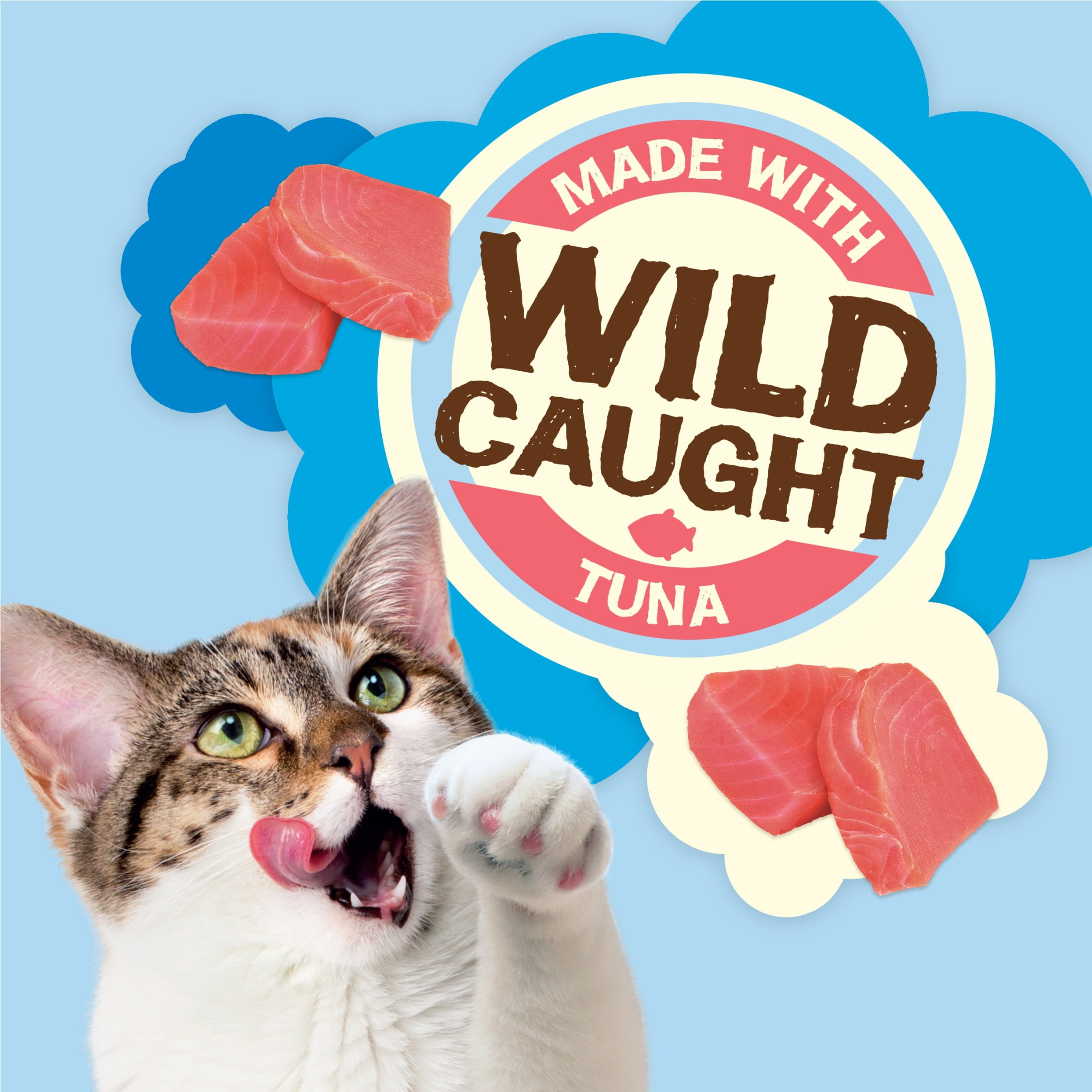 Purina Friskies Party Mix Natural Yums Cat Treats, Tuna, (6) 6 oz Bags