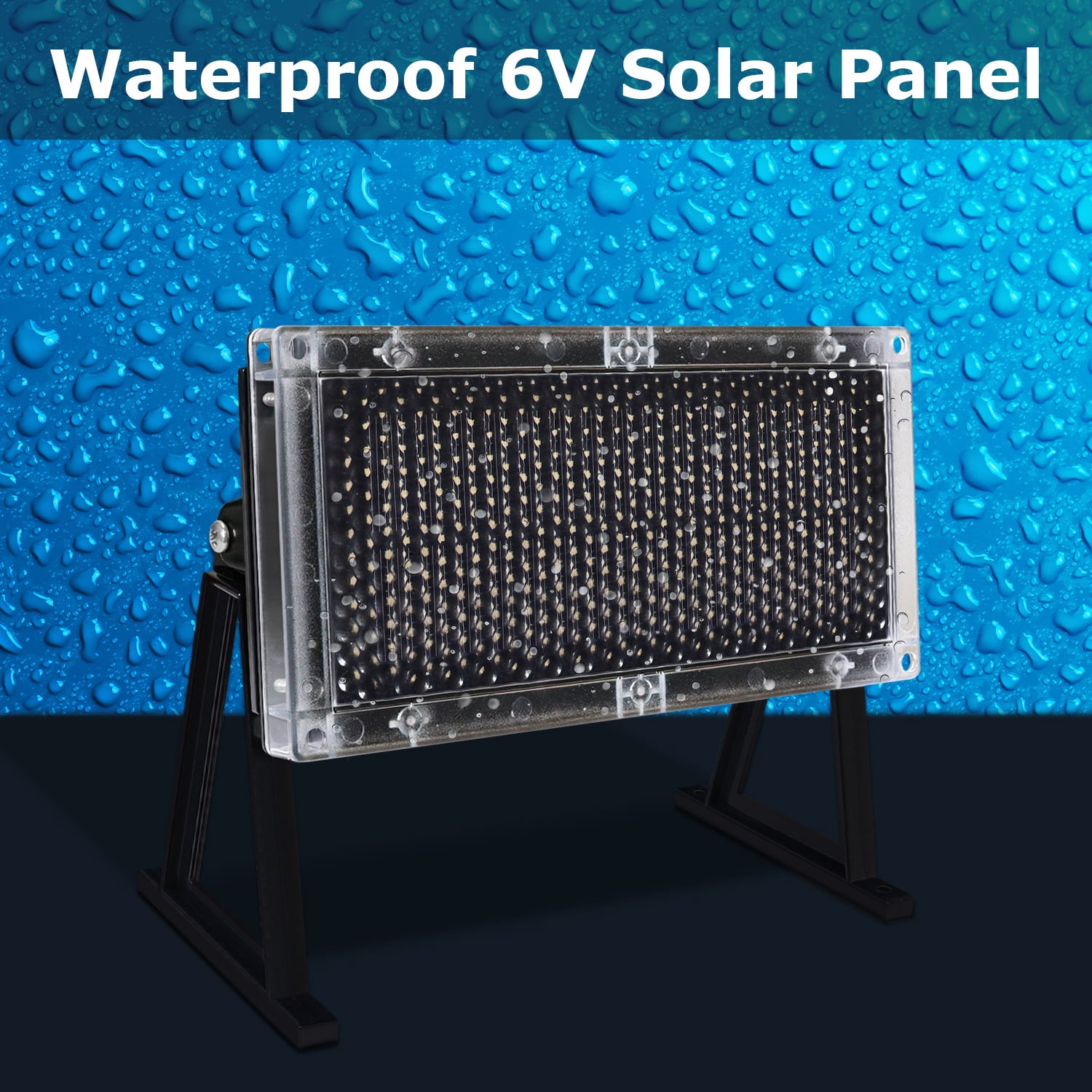 6V SOLAR PANEL CHARGER WITH ALLIGATOR CLIPS