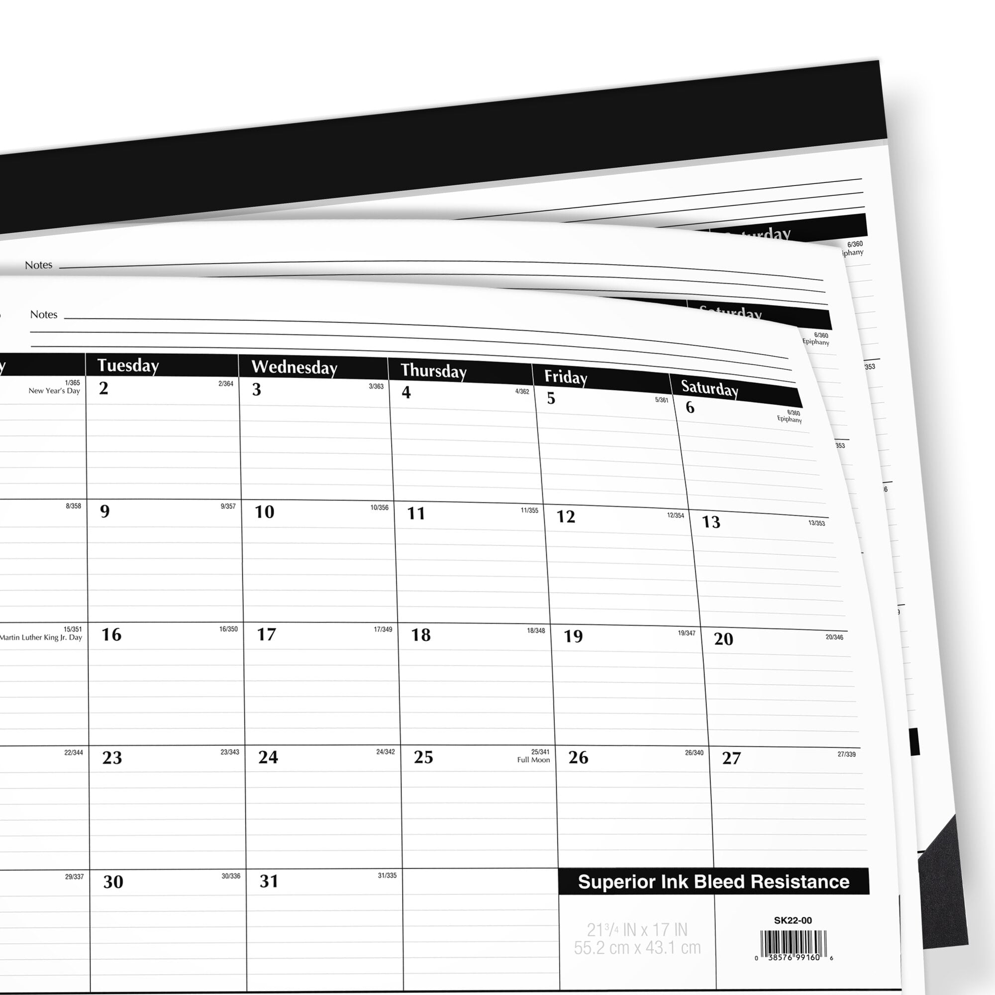AT-A-GLANCE 2026 Monthly Desk Pad Calendar Standard 21 34 x 17 - Desk Pad