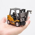 thumbnail image 4 of 1/64 Scale RC Construction Vehicle Toy: 2-in-1 Forklift Crane with Dual Mode, 7-Channel Remote Control, Rechargeable Battery, LED Lights & Sound Effects for Kids & Adults Ages 6+, 4 of 9