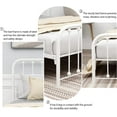 thumbnail image 5 of AUFANK Vintage Twin XL Platform Metal Bed Frame, Heavy Duty, White, 5 of 6