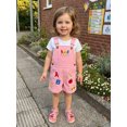 thumbnail image 5 of RUINIXCW Toddler Girl Boy Back to School Overalls Shorts Kids Pre Kindergarten Outfits Baby Boys Girls First Day of School Outfit Pencil Apple Letter Embroidery Adjustable Strap Fall Summer Jumpsuit, 5 of 9