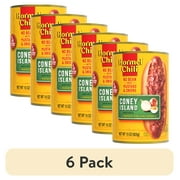 (6 pack) HORMELChili Coney Island Inspired No Bean, No Artificial Ingredients, Steel Can 15 oz