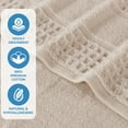 thumbnail image 5 of Superior Zero Twist 6-Piece Cotton Hand Towel Set, Waffle Border Ultra Doft Quick Dry Towels, Ivory, 5 of 13