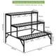 thumbnail image 3 of Costway Estante para Plantas de Metal 3 Niveles Soporte Expositivo para Flores Porta Plantas Decorativo para Jardín Interior Negro 70 x 60 x 60,5cm, 3 of 8