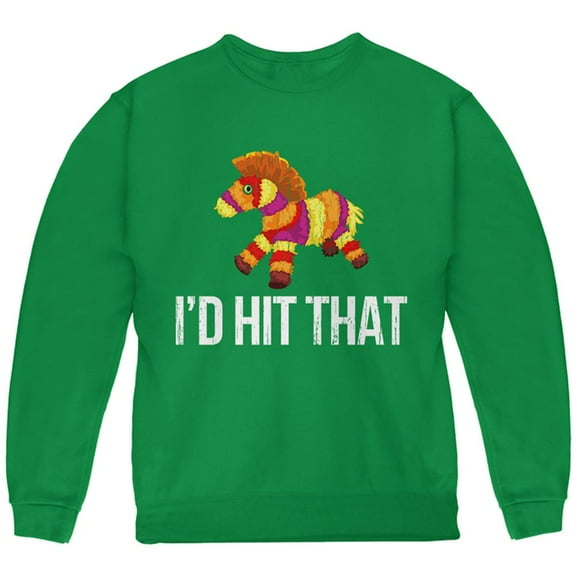 Cinco de Mayo I'd Hit That, Pinata Youth Sweatshirt Green YSM