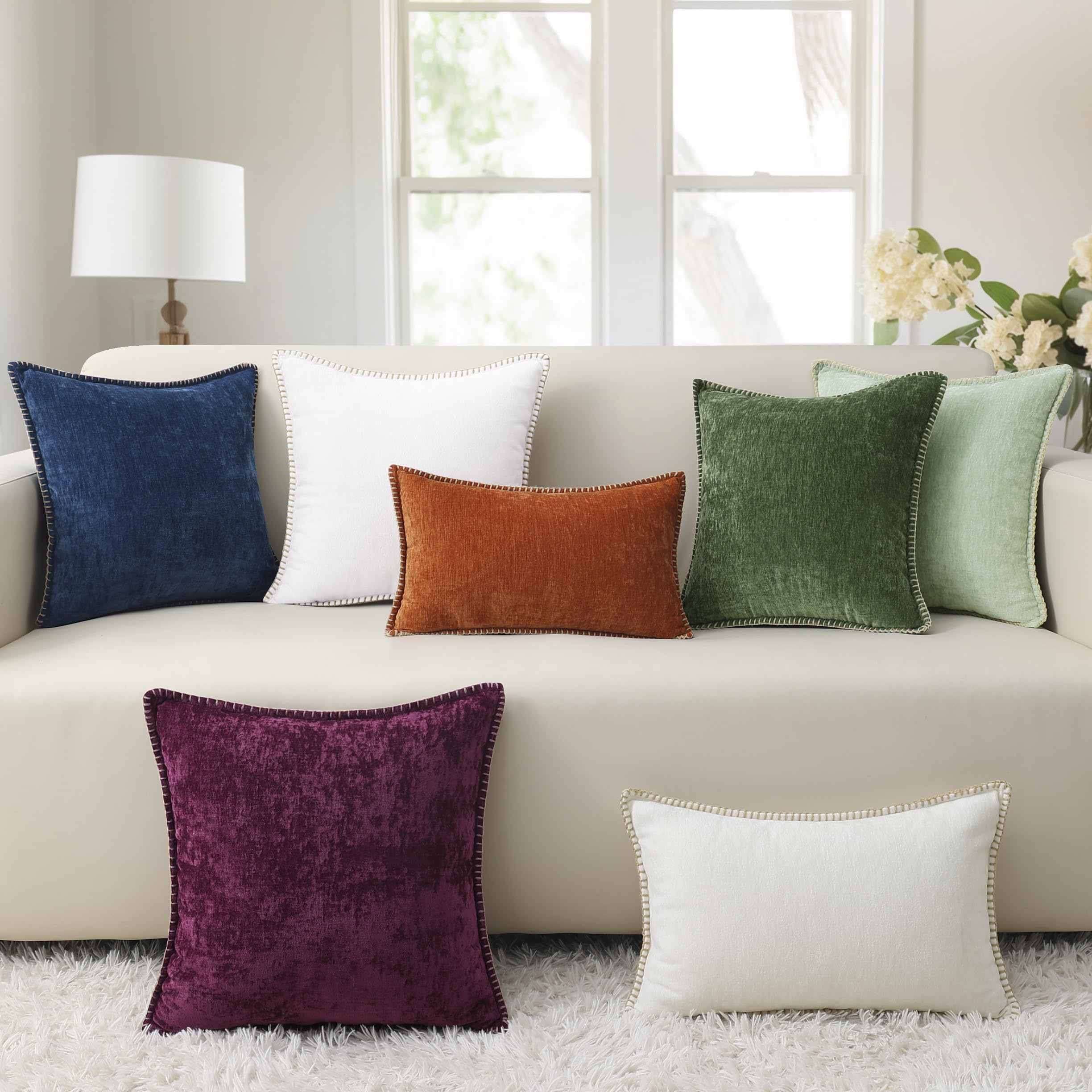 decorUhome 18x18 Chenille Throw Pillow Covers, Forest Elf, Set of 2 photo 6