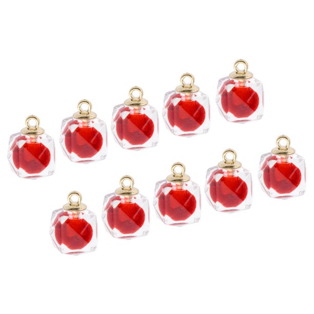 10 Piezas Colgantes Cristales Forma Cuadrada/forma forma forma /Polígono Multicolor Accesorios de Manualidades de Joyas Vino rojo Fernando Colgante de cristal poligonal de la bola