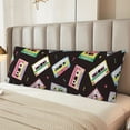 thumbnail image 5 of Naloa Colorful Retro Tape Super Soft 20x60 Body Pillow Case,Long Side Hidden Zipper（PILLOWS ARE NOT INCLUDED）, 5 of 6