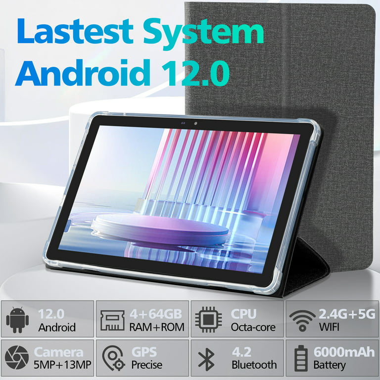 Tablet 10 inch Android Tablets with 4GB RAM 64GB Storage 512GB Expandable  Quad Core IPS HD Screen 6000mAh Battery 13 MP Camera Support 5.0 Bluetooth  GPS Dual WiFi 5G and 2.4G