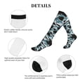 thumbnail image 5 of Lsque Angry Shark Pattern Sport Compression Socks for Men & Women 15-20 mmHg Knee High Nurse Pregnant Running Medical and Travel Athletic, 5 of 6
