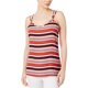 thumbnail image 1 of Kensie Sandbox Stripe Cami Camiseta sin mangas para mujer, naranja, XS, 1 of 1