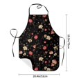thumbnail image 4 of Naloa 1Pack Adjustable Bib Apron Waterdrop Resistant Cooking Kitchen Aprons for Women Men Chef, Red White Flowers Print, 4 of 5