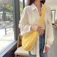 thumbnail image 3 of Bolso bandolera para mujer acolchado sólido con cremallera bolso de mano, 3 of 9