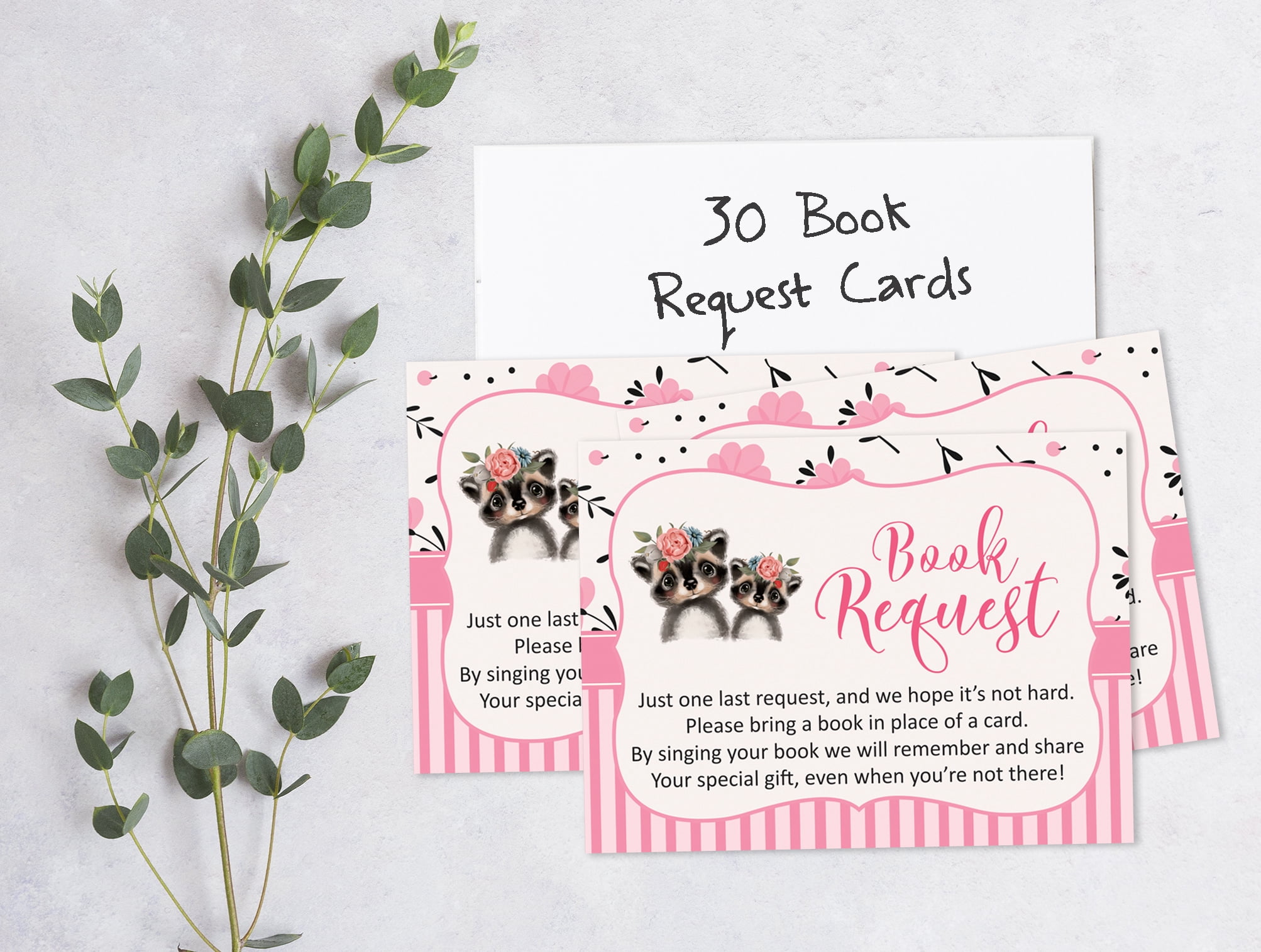 Inkdotpot 30Raccoon Jungle Animals Baby Shower Book Request Cards Bring A Book Instead Of A Card Baby Shower Invitations Inserts Games