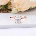 thumbnail image 4 of solitaire jewels 2.75CT Oval Moissanite Hidden Halo Engagement Ring For Women, 18K Rose Gold, 4 of 5