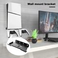 thumbnail image 3 of Pebbuoy Game Console Wall Mount Bracket Storage Holder with Storage Hook Strong Load-bearing Simple Installation Game Console Hanging Rack for PS5 Slim, 3 of 7